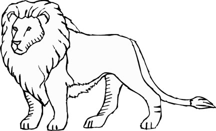 Lion Coloring Pages on Cartoon Coloring Sheets For Kids To Be Creative