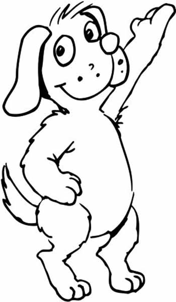 coloring pages of animals dogs. Dog Coloring Page: A cute dog