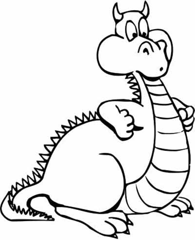 Cartoon Coloring Sheets on Fiery Dragon Coloring Pages   Pour On Your Bright Reds And Get Flamed