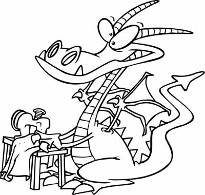 Dragon Coloring Pages on Angry Dragon Chef Dragon Dancing Dragon Classic Dragon Happy Dragon