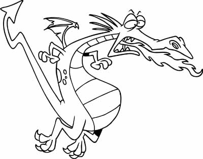 Dragon Coloring Pages on Fiery Dragon Coloring Pages   Pour On Your Bright Reds And Get Flamed