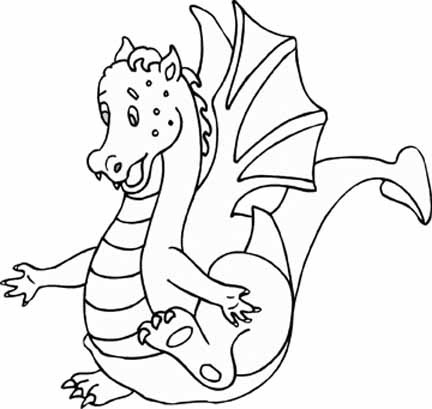 Dragon Coloring Pages on Fiery Dragon Coloring Pages   Pour On Your Bright Reds And Get Flamed