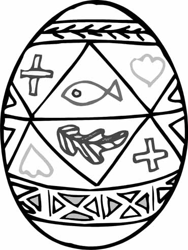 Christian Easter Egg Coloring Pages