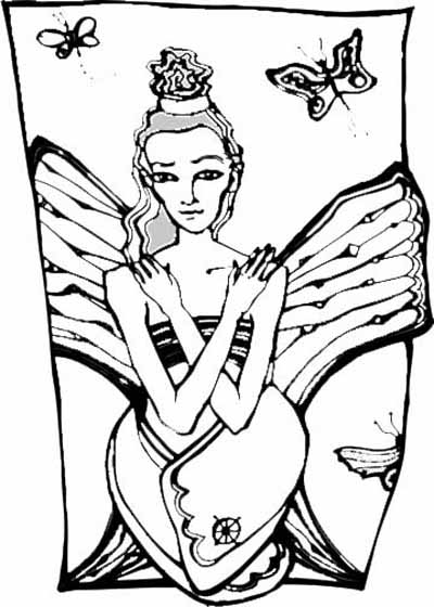 fairie cartoon coloring pages - photo #36