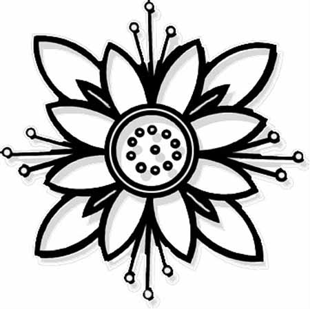 Flower Coloring Pages on Beautiful Flower Coloring Pages With Delicate Forms Of Natural