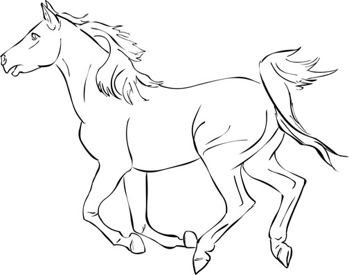 Free Horse Coloring Pages from Mustangs to Lipizzaners