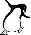 funny penguin coloring pages