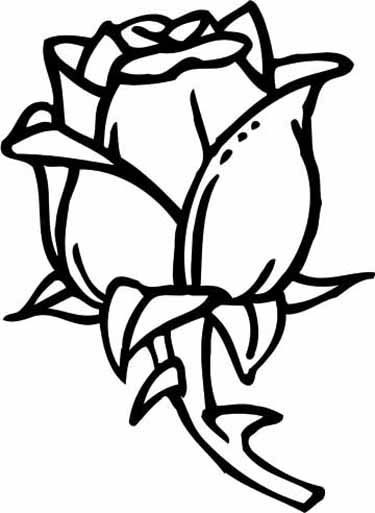Rose Coloring Pages with subtle shapes and forms, can be ...