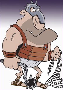 cartoon gladiator
