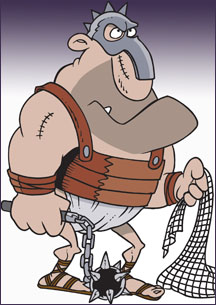 cartoon gladiator