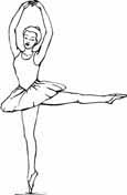 printable ballet coloring page