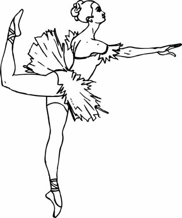 Ballet Coloring Pages Splits - Coloring and Drawing