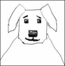 how to draw a dogs head